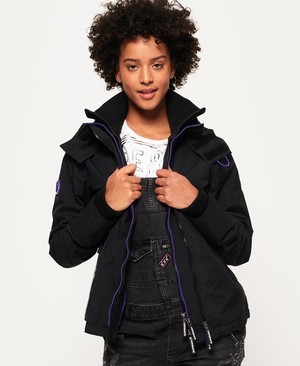 Superdry Pop Cipzár Hooded Arctic SD-Windcheater Női Kabát Lila/Fekete | SKRUQ1207